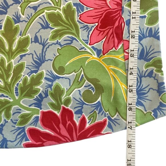 TALBOTS Size 10 Floral Spring A-Line Knee Length Skirt Side Zip 543 - Picture 7 of 8